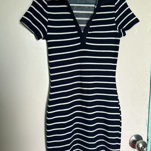 H&M BODYCON STRIPED DRESS