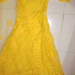 Yellow Anarkali Dress