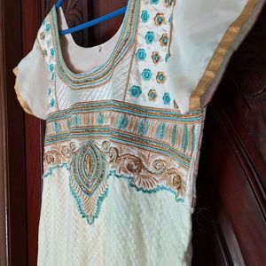 White Anarkali Top in XXL