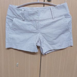 White Stripe Shorts