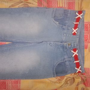 Denim Jeans For Women In Sky-blue Colour