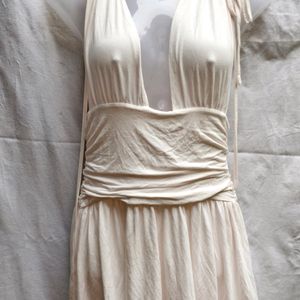 13T. BEIGE SHEIN MINI SEXY FROCK