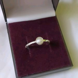 Original Silver With Moti Pearl Ring