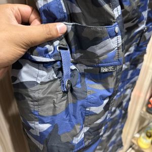 L Brenn Waterproof Blue Camo Print Ski Pants