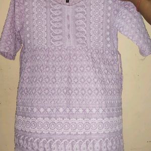 Short Chickenkari Kurti For College And Office 😍