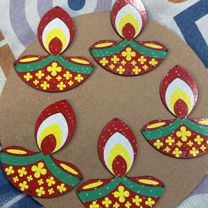 Diya Cutout For Diwali Decor (pack Of 5 )