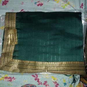 Dark GREEN Gorgett SAREE💫❤️