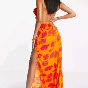 ASOS Flower Backless Premium Dress