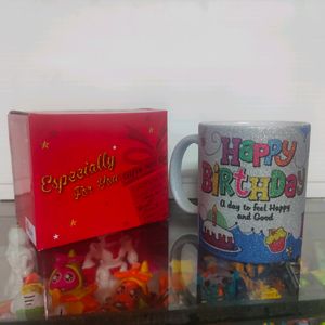 Glitter Ceramic Mugs For Happy birthday