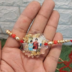 Customized Resin rakhi With Picture