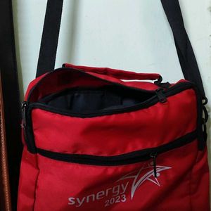 Red Color Unisex Sling Bag