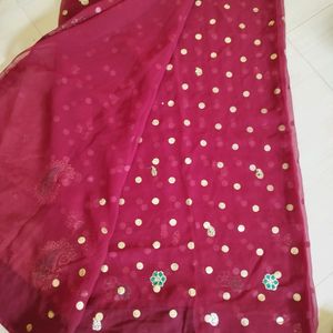 Saree With Stiched Blouse