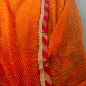 Leheriya Goota Work Saree