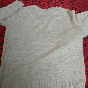 Grey Colour Woollen Top