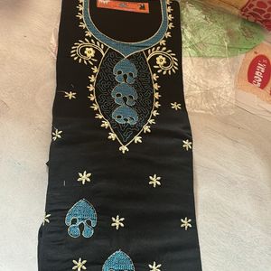 Unstitched Woolen Embroidered Suit Material