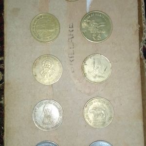 Rs 5 Different Types Of Coin 9 Set