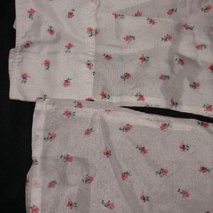 Coquette Floral Cute Shirt With Flower Buttons