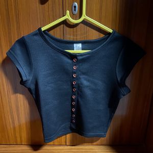 Black Crop Top Size XS