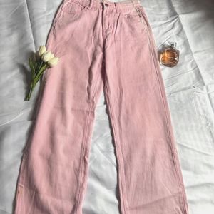 Pink Straight Fit Jeans ( Women)