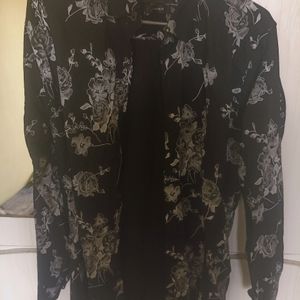 Black Floral Shirt