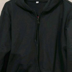 Black Zipper Hoodie