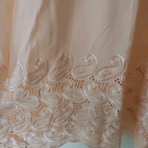 Price Drop !! Beautiful Peach Colour Chikankari Ku