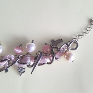 Imported Charm Bracelet: Blushing Pearls