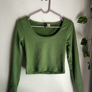 H&M Ribbed Jersey Top/Size-S