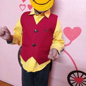 Waist Coat For Boys With UCB Shirt