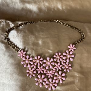 Pink & Gold Double Sided Statement Necklac