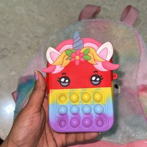 Beautiful Unicorn Bag And Popit Super Combo