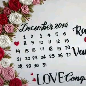 Embroidered Calendar Hoop