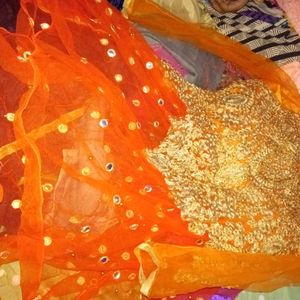 ORANGE LEHENGA CHOLI