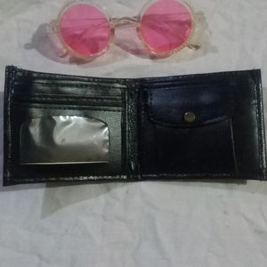 Gents Purse and Water Glass Pink Color