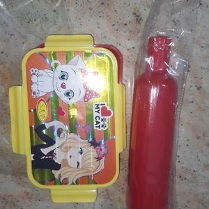 New Plastic Lunch Boxwith Water Bottle For Kid