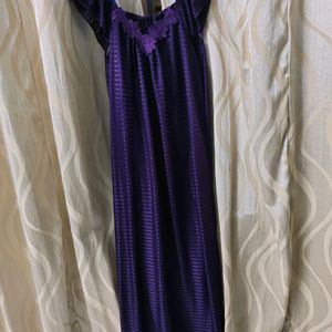 Purple Sexy Night Dress With Shrug