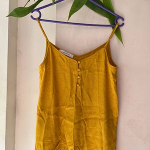 promod Women Mustard Yellow Solid Top