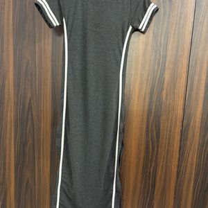 Slate Dress With Side Slits