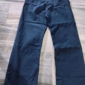 Dark Blue Straight Jeans For Women Girls