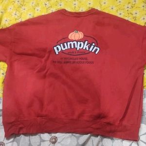 Reddish Orange Imported Branded Sweatshirt