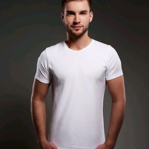 White Colour T-shirt With Medium Size