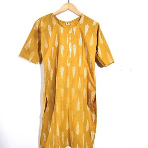 Mustard Print Kurta (Women's)