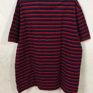 Horizontal Stripes Allen Solly T Shirt - XL