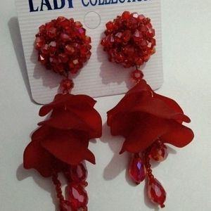 Red Chatri Earrings