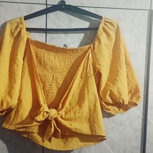 Zudio Mustard Smokey Top