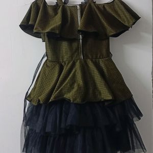 Olive Green Party Dress