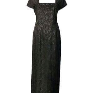 Stunning Shiny Black Evening Gown