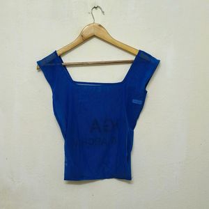 Trendy New Blue Crop Top For Women