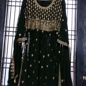 New Olive Libas Heavy Embroidered Kurta Set