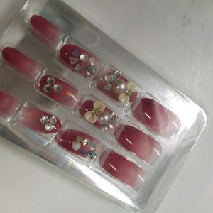 Stick On Nails Set Of 12 With Adhesive